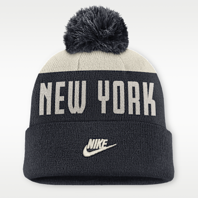New York Yankees Cooperstown Peak Men's Nike MLB Cuffed Pom Beanie